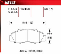DTC-60 Disk Brake Pads Acura, Honda, Isuzu