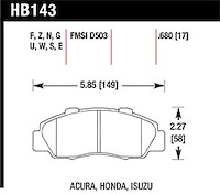 Disc Brake Pad DTC-70 w/0.680 Thickness