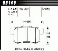 HT-10 PADS Honda Acura Rear