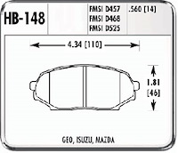 Hawk High Performance Front Brake Pads 1989-93 Miata