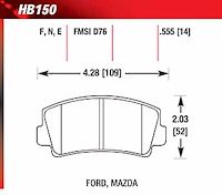 Blue 9012 Disk Brake Pads Ford Courier, Mazda