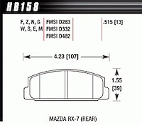 DTC-30 PADS Mazda RX-7 Rear