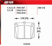 Blue 9012 Disk Brake Pads Austin 1800, MGC, for Nissan 260Z/280Z, Saab, Toyota, Triumph