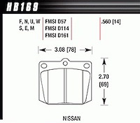 Disc Brake Pad Black w/0.560 Thickness