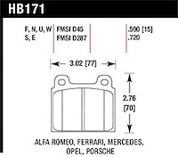 Disc Brake Pad DTC-70 w/0.590 Thickness