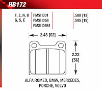 Blue 9012 Disk Brake Pads Alfa Romeo, BMW, Mercedes, Porsche, Volvo