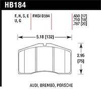 Disc Brake Pad DTC-70 w/0.650 Thickness