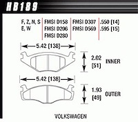 Disc Brake Pad Performance Ceramic w/0.595 Thickness