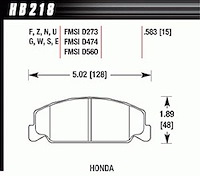 Disc Brake Pad Performance Ceramic w/0.583 Thickness