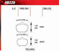 Blue 9012 Disk Brake Pads Triumph