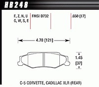 Disc Brake Pad DTC-60 w/0.650 Thickness