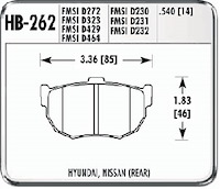 Hawk High Performance Rear Brake Pads Fits: 1989-98 240SX All