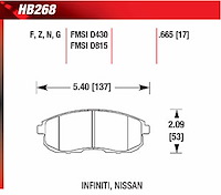 DTC-60 Disk Brake Pads for Nissan, Infiniti, Suzuki SX4