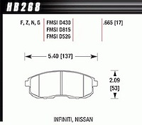 Disc Brake Pad Performance Ceramic w/0.665 Thickness