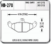 Performance Brake HPS PAD D491 VIPER (R)