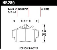 Disc Brake Pad DTC-60 w/0.610 Thickness