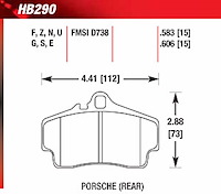 Blue 9012 Disk Brake Pads Porsche 911, Boxster, Cayman