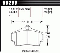 Disc Brake Pad HT-10 w/0.583 Thickness