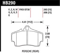 Disc Brake Pad DTC-30 w/0.606 Thickness