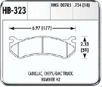Performance Brake SD PAD D785 GM TK/HMR H2