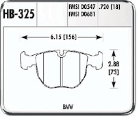 Hawk High Performance Front Brake Pads Fits: 01-03 530i