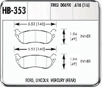Performance Brake FORD LINCOLN MERCURY - (R