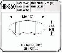 HPS Performance Brake Pads 1997-2000 Riviera