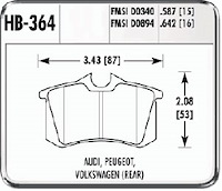 Hawk Performance Brakes Street Compound. Fits: 2003-04 A4 Quattro