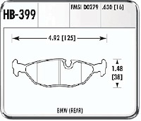 Disc Brake Pad Blue 9012 w/0.630 Thickness