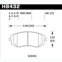 Disc Brake Pad Performance Ceramic w/0.661 Thickness