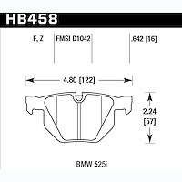 Disc Brake Pad Performance Ceramic w/0.642 Thickness