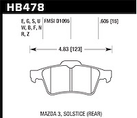 DTC-30 BRAKE PADS Mazda 3 Solstice Rear