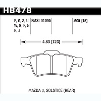 Disc Brake Pad Performance Ceramic w/0.605 Thickness
