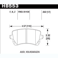 Disc Brake Pad Performance Ceramic w/0.652 Thickness