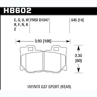 Disc Brake Pad Performance Ceramic w/0.545 Thickness