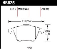 Disc Brake Pad HP Plus w/0.760 Thickness