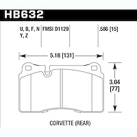 Disc Brake Pad Performance Ceramic w/0.586 Thickness