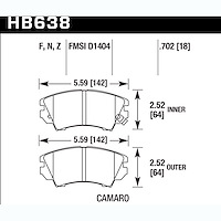 Disc Brake Pad Performance Ceramic w/0.702 Thickness