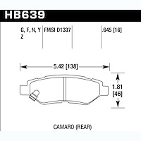 Disc Brake Pad Performance Ceramic w/0.645 Thickness