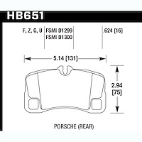 Disc Brake Pad Performance Ceramic w/0.624 Thickness