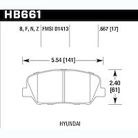 Disc Brake Pad Performance Ceramic w/0.667 Thickness