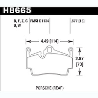 Disc Brake Pad Performance Ceramic w/0.577 Thickness