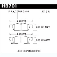 Disc Brake Pad Performance Ceramic w/0.723 Thickness