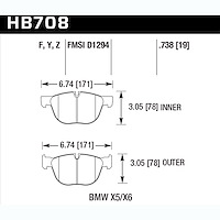 Disc Brake Pad Performance Ceramic w/0.738 Thickness