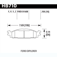 Disc Brake Pad Performance Ceramic w/0.706 Thickness