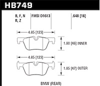 DTC-70 BRAKE PADS BMW Rear
