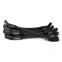 SPW300-PS-LS-T-1 Super Mag Fiberglass-Oversleeved Spark Plug Wire Set for GM LS Truck [Black]