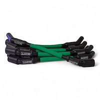 SPW300-PS-LS-T-4 Super Mag Fiberglass-Oversleeved Spark Plug Wire Set for GM LS Truck [Green]