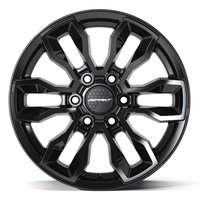 DF15A Wheel [Size: 18"x9"] for 1999-2025 Chevy Silverado 1500, Tahoe, GMC Sierra 1500 & Yukon, 6 x 5.50", Gloss Black Finish