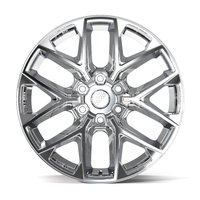 DF17A Wheel [Size: 20"x9"] for 1999-2025 Chevy Silverado 1500, Tahoe, GMC Sierra 1500 & Yukon, 6 x 5.50", Chrome Finish